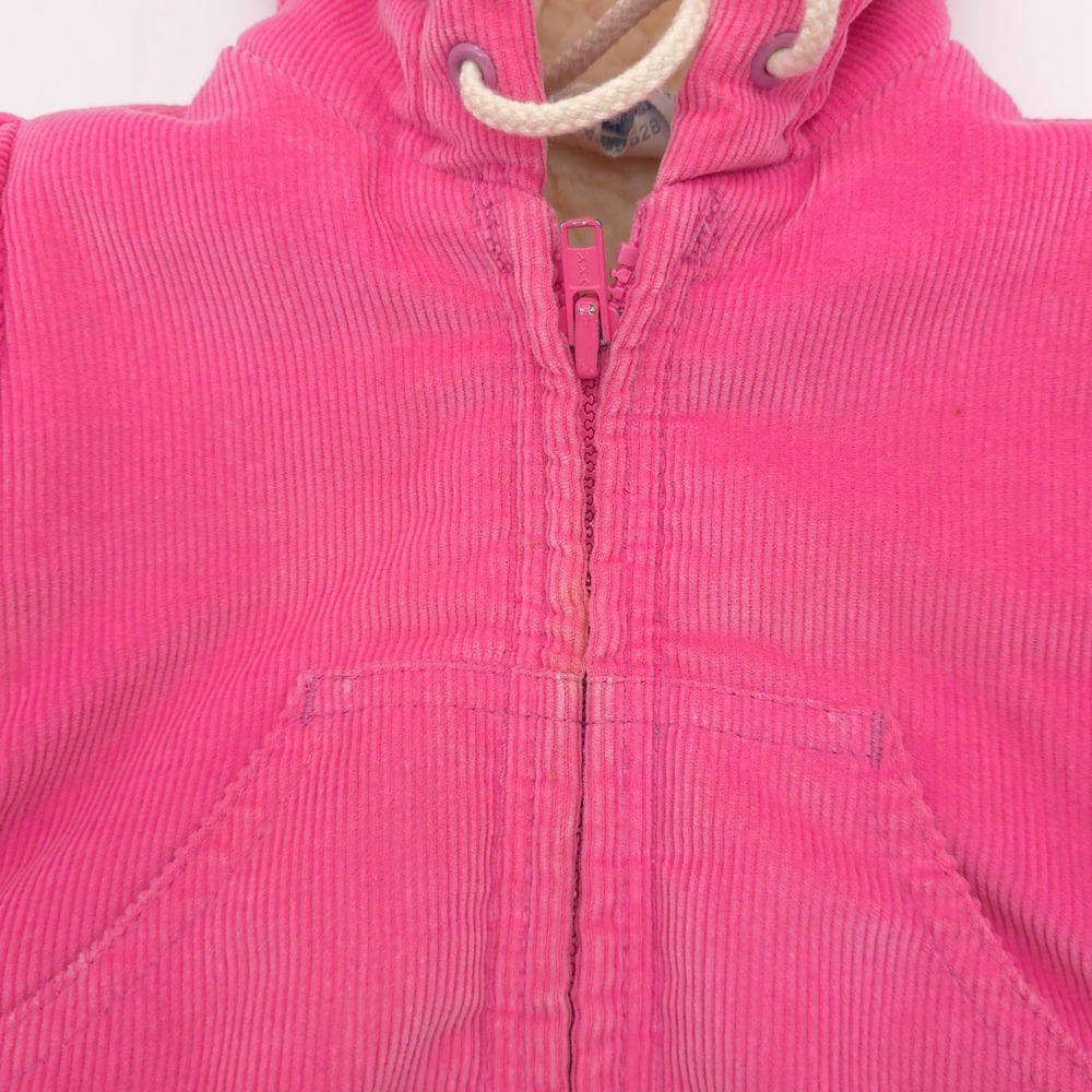 Vintage OshKosh Pink Full Zip Hooded Jacked Sherpa Lining Size 12 Months - Picture 6 of 14